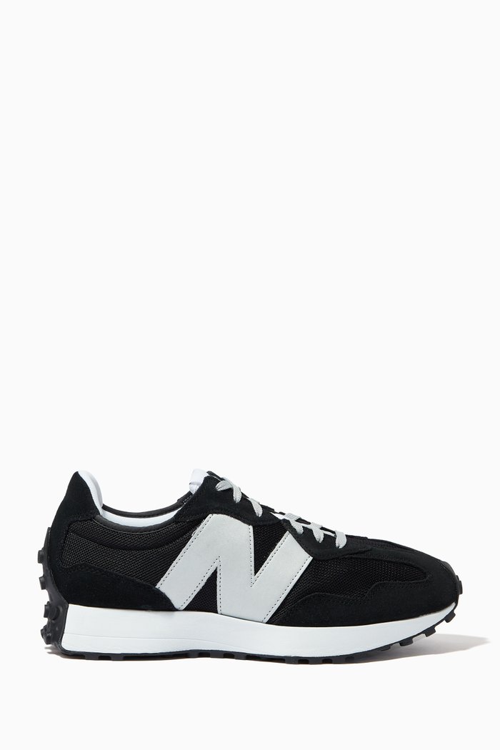 

327 Sneakers in Suede & Mesh, Black