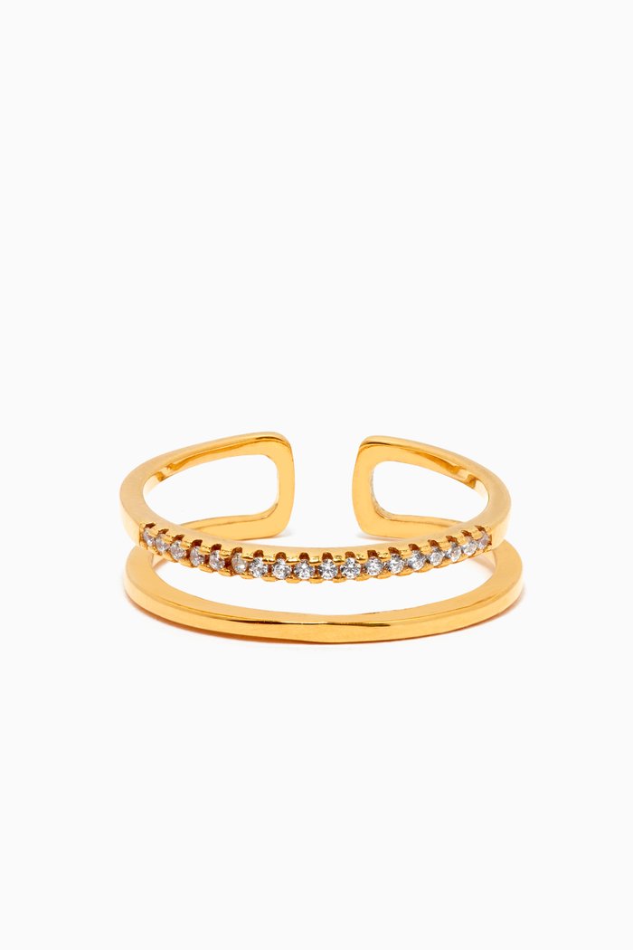 Amelia Ring in 18kt Gold Plated Sterling Silver