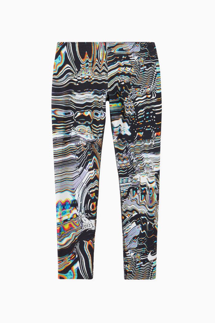 

Printed Leggings in Cotton, Multicolour