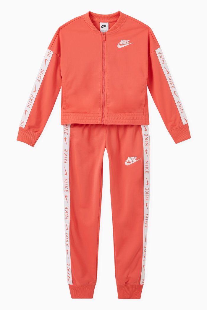 

Nike Sportswear Logo Tape Tracksuit in Tricot, Pink