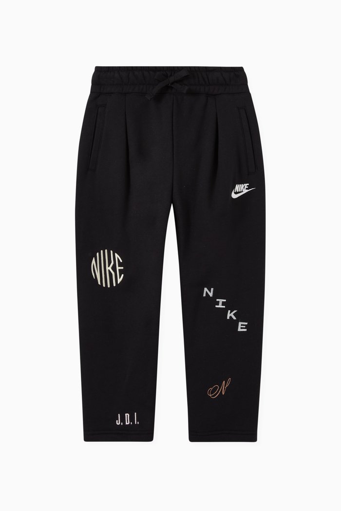 

Sportswear Cropped Pants in French terry, Black