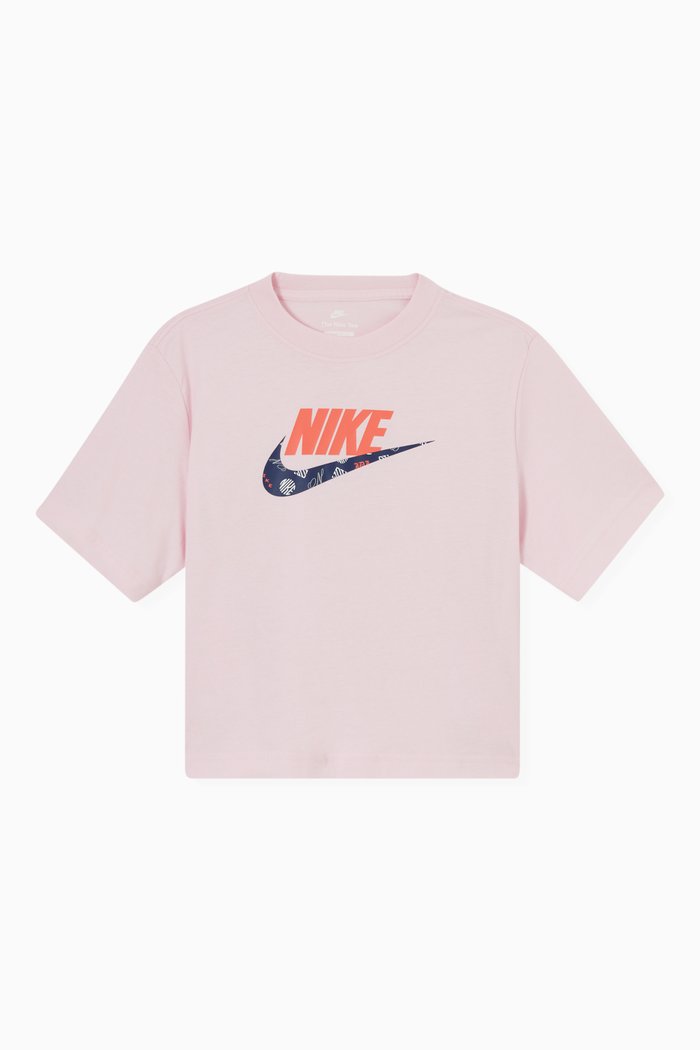 

Sportswear Remixed Logo Swoosh T-shirt in Cotton, Pink