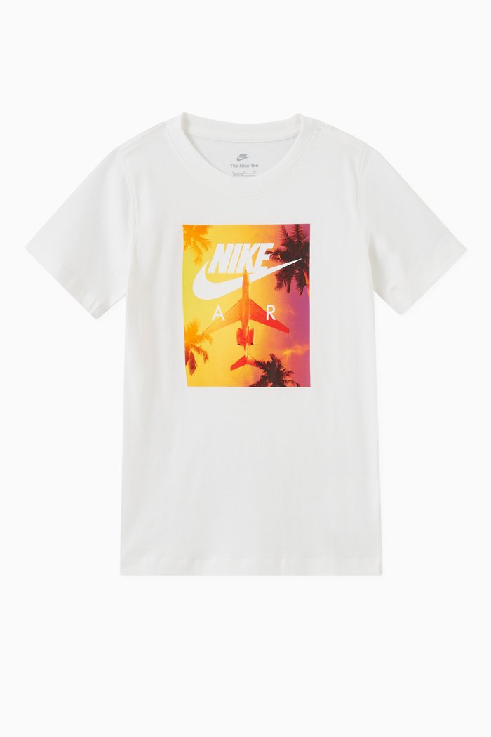 

Sunrise Photo Graphic T-shirt in Cotton, White
