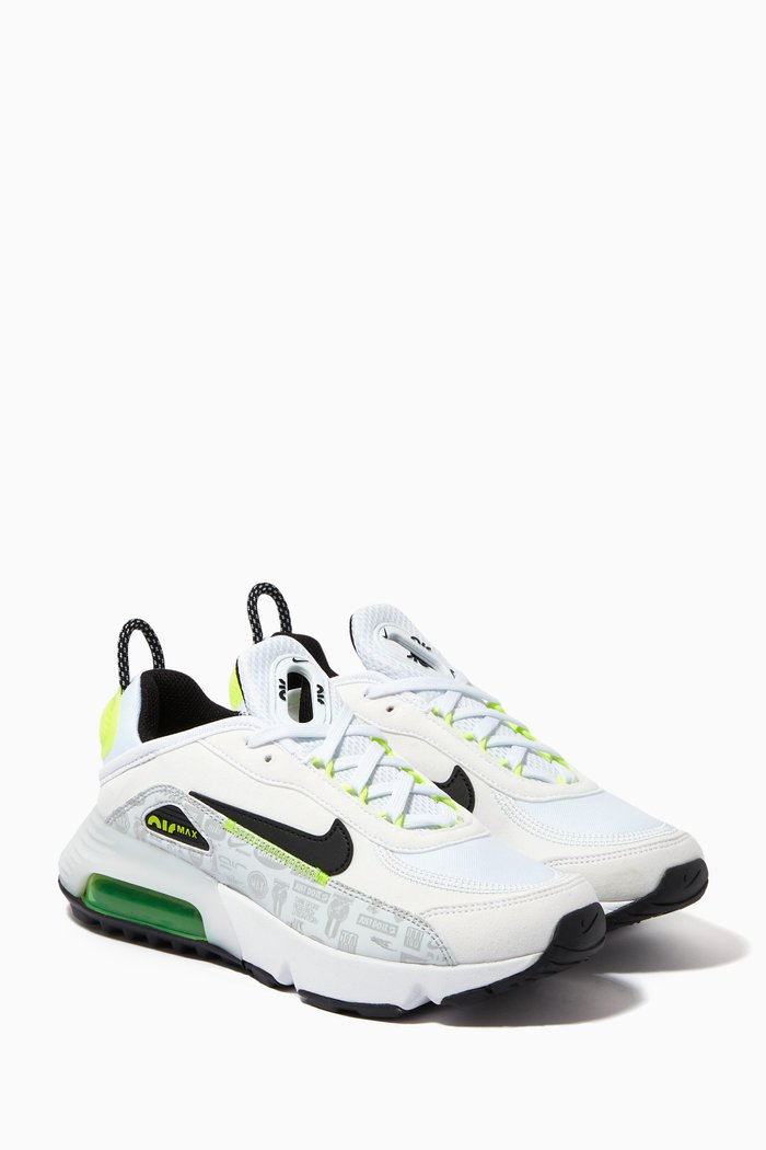 Air Max 2090 Sneakers in Textile & Faux Leather, White