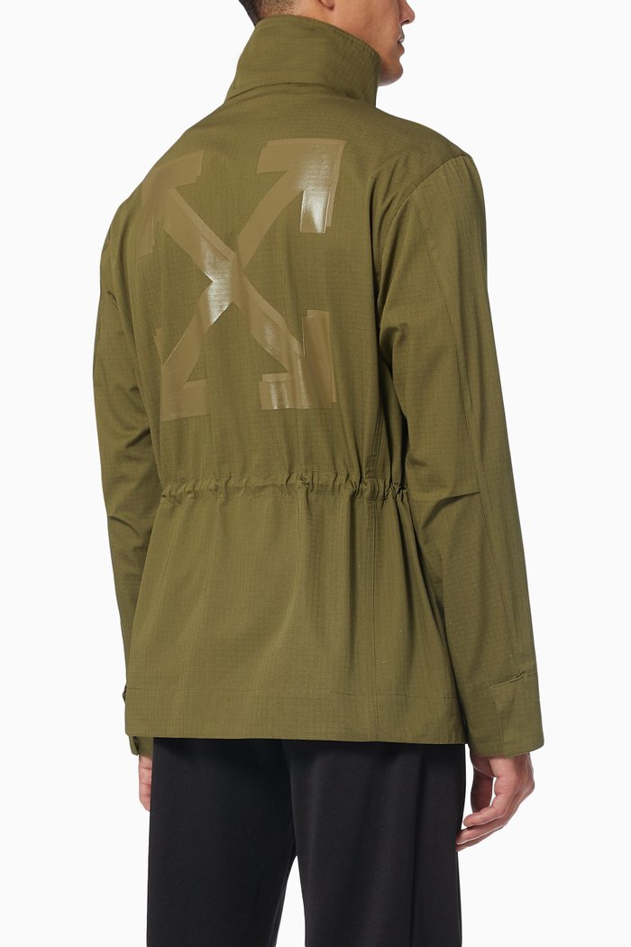 

Arrows Field Jacket in Cotton Gabardine, Green