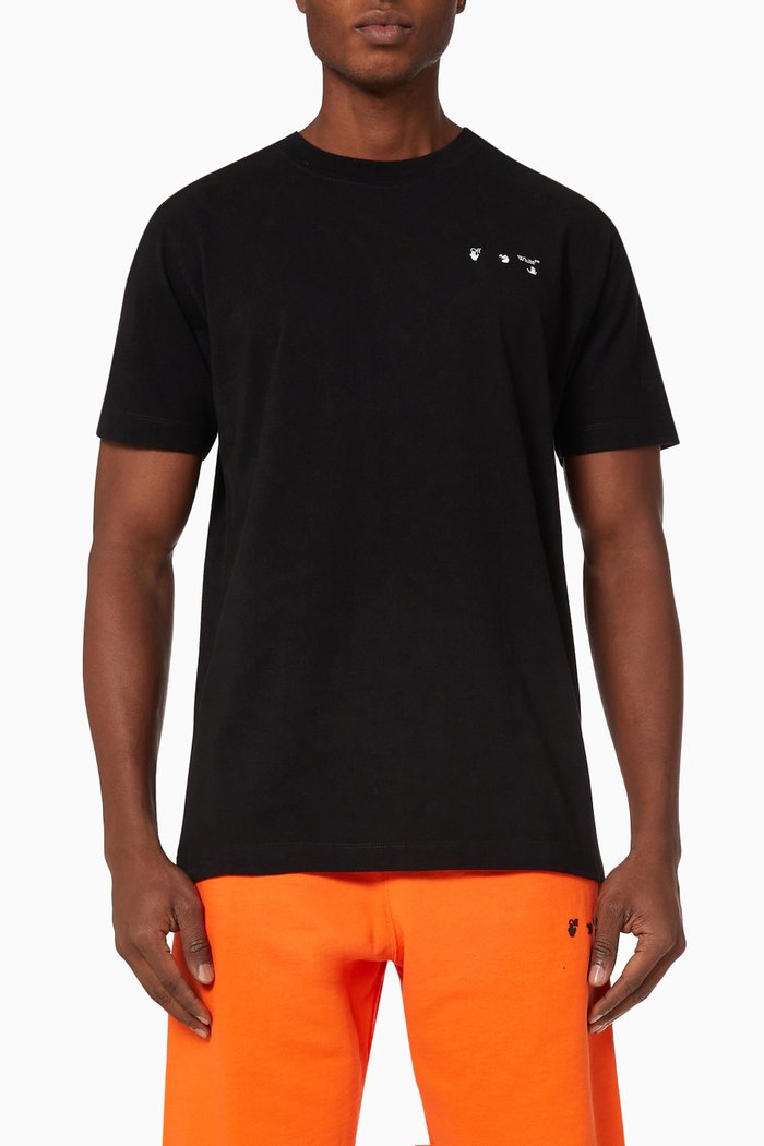 

Arrows Slim T-shirt in Cotton Jersey, Black