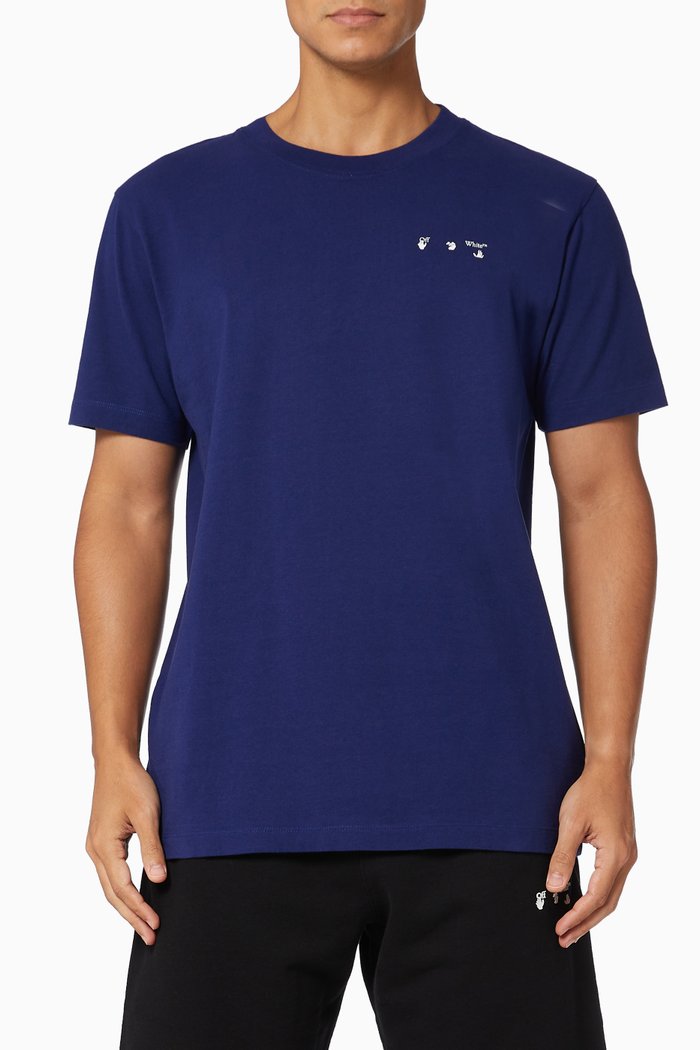 

Arrows Slim T-shirt in Cotton Jersey, Blue