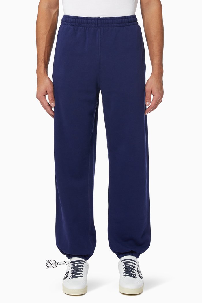 

Rubber Arrows Cuffed Sweatpants in Cotton Terry, Blue