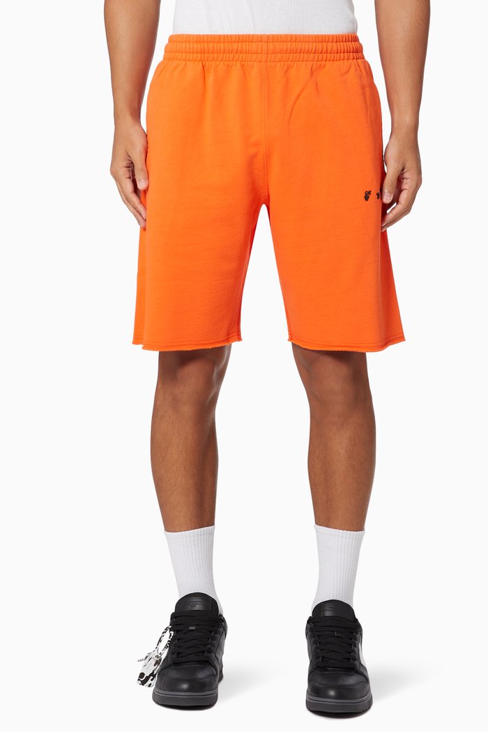 

Diagonal Sweatshorts in Cotton Jersey, Orange