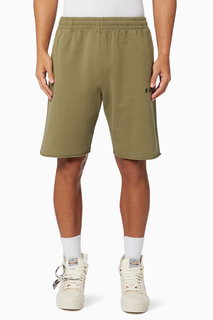 

Logo Sweatshorts in Cotton Jersey, Green