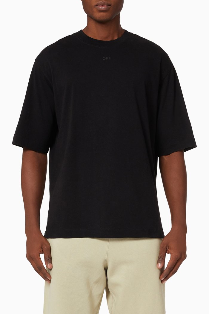 

Rubber Arrows T-shirt in Cotton Jersey, Black