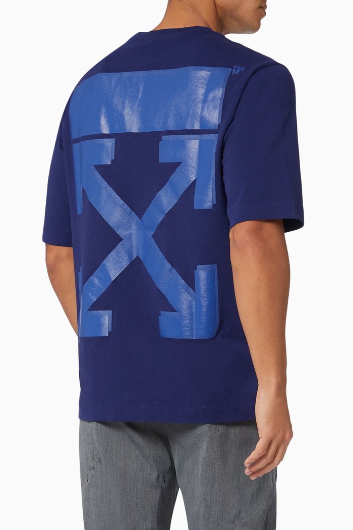 

Rubber Arrows T-shirt in Cotton Jersey, Blue
