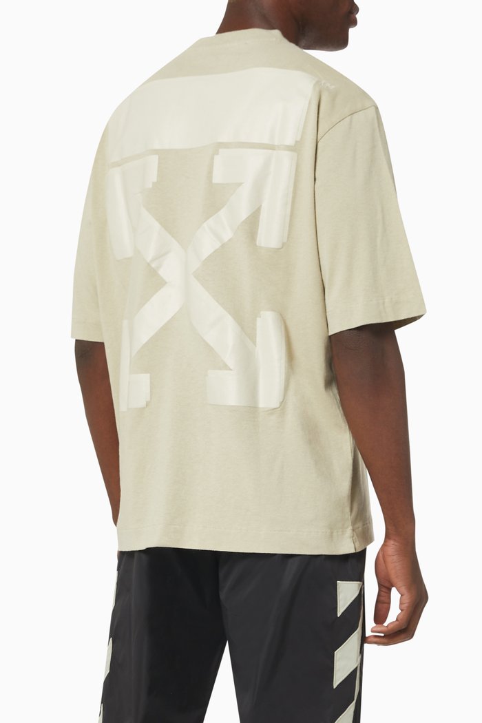 

Rubber Arrows T-shirt in Cotton Jersey, Neutral