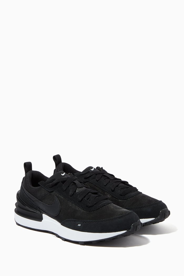 

Waffle One Sneakers in Mesh & Suede, Black