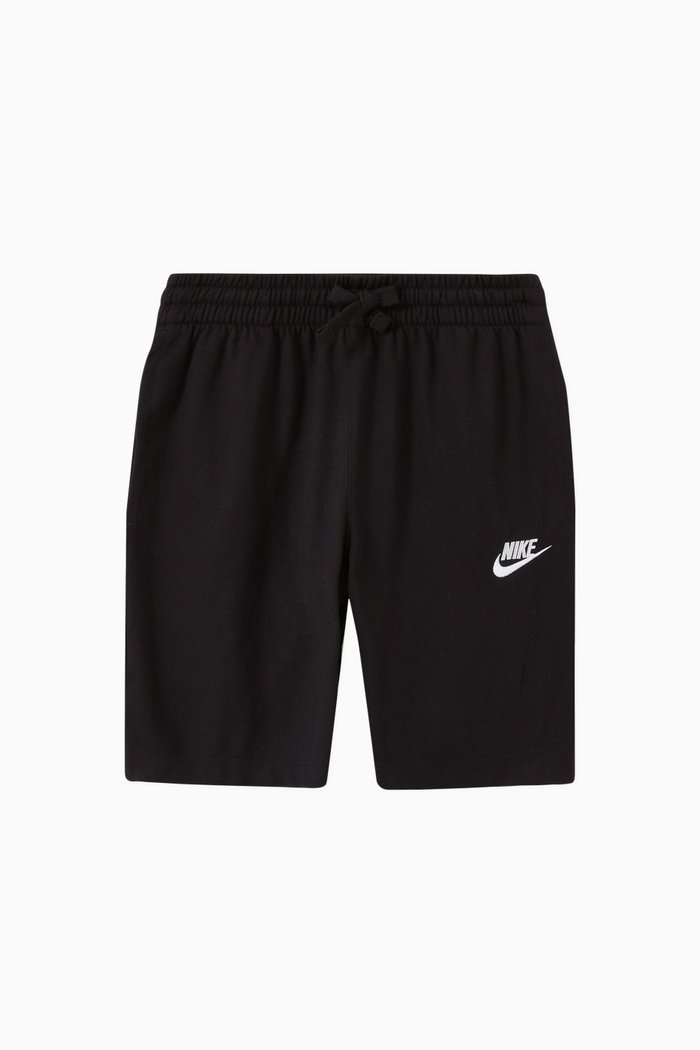 

Swoosh Logo Print Shorts in Cotton, Black