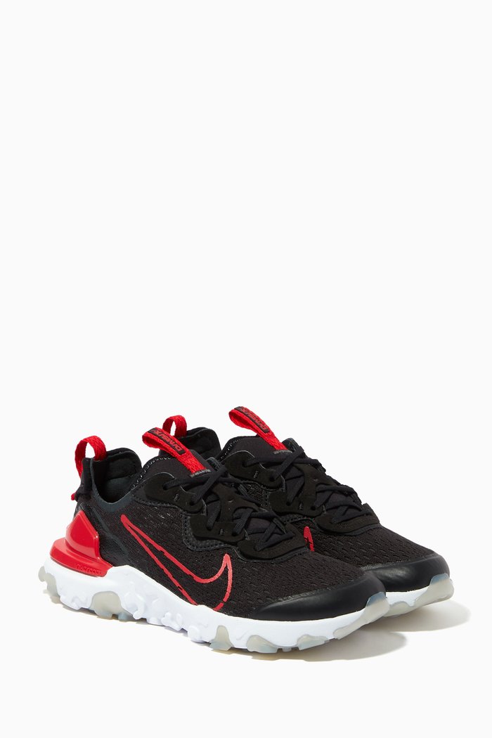 

React Vision Sneakers in Textile Mesh, Black