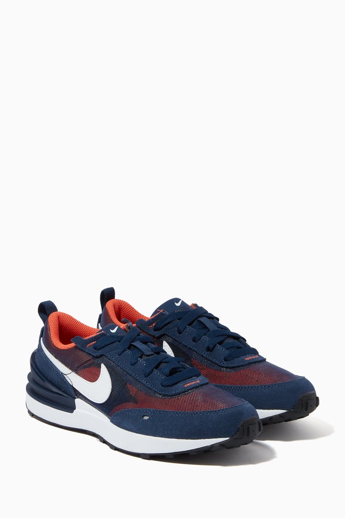 

Waffle One Sneakers in Mesh & Suede, Blue