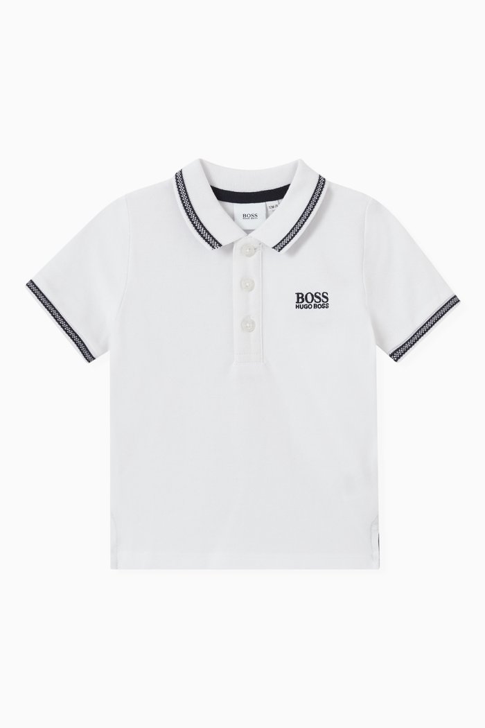 

Logo Polo Shirt in Pique, White