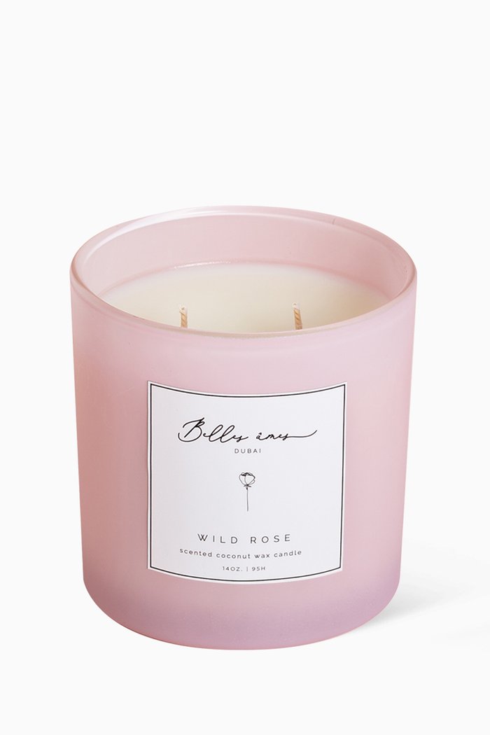 

Wild Rose Scented Coconut Wax Candle, 14oz, Multicolour