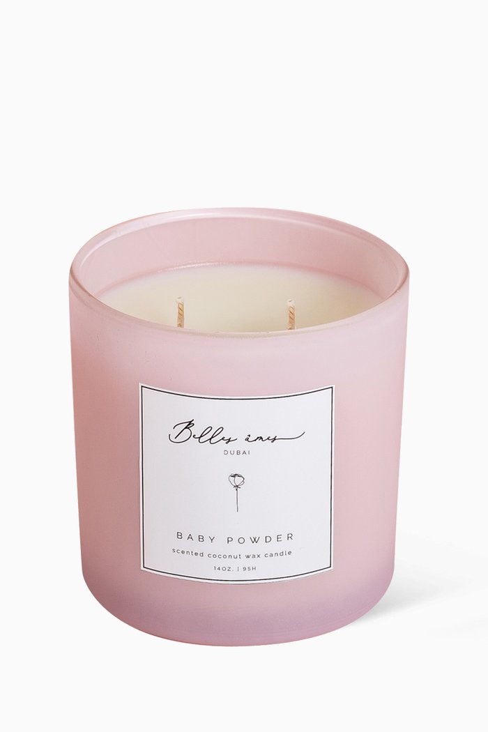 

Baby Powder Scented Coconut Wax Candle, 14oz, Multicolour