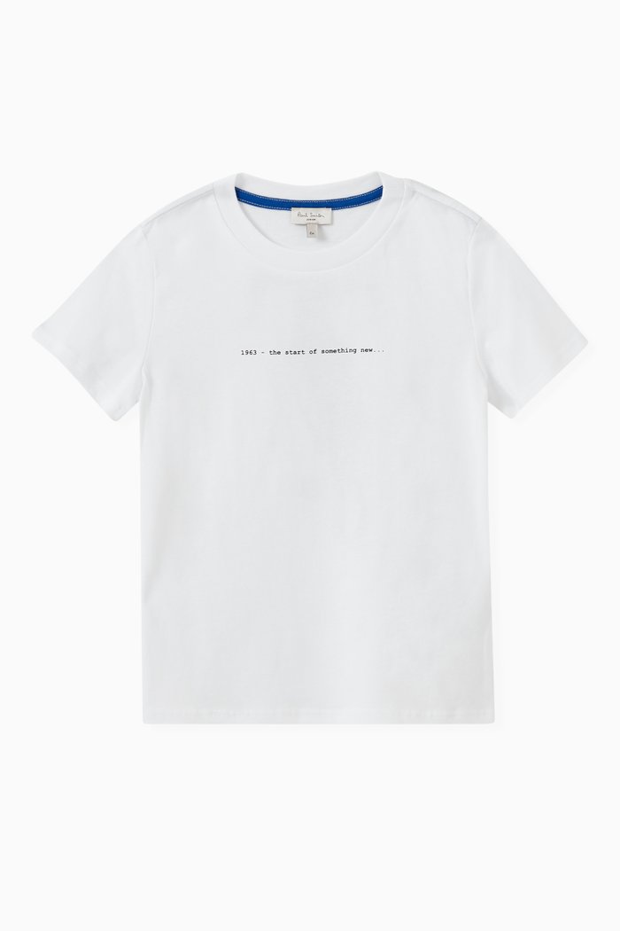 

Paul Bicycle Print T-shirt in Cotton Jersey, White