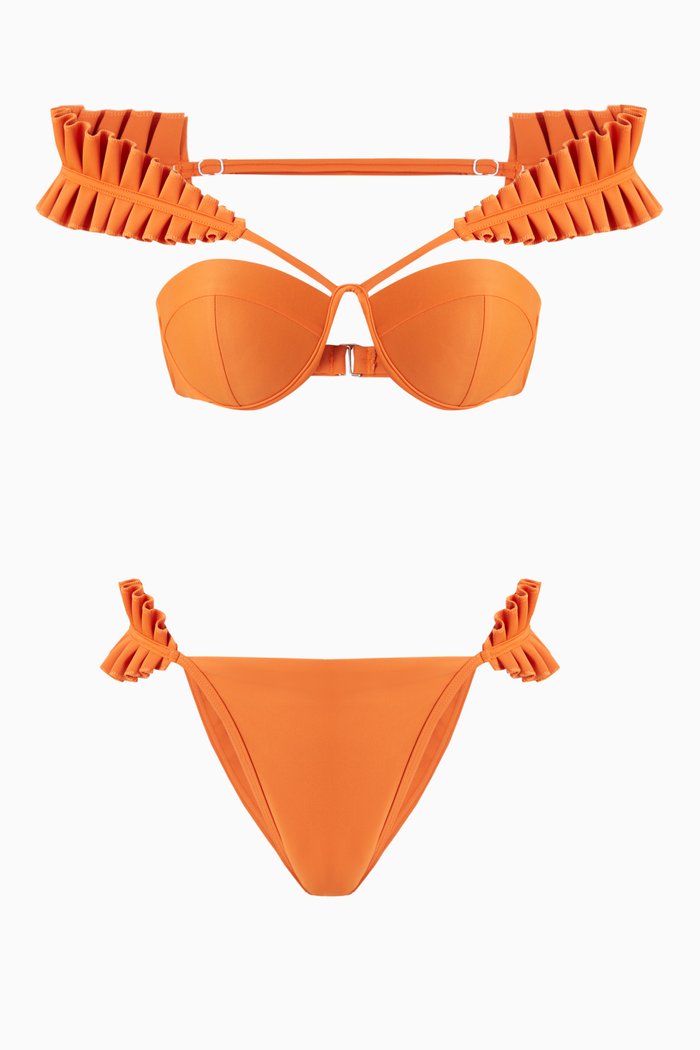 

Mulan Bikini in Matte Nylon, Orange