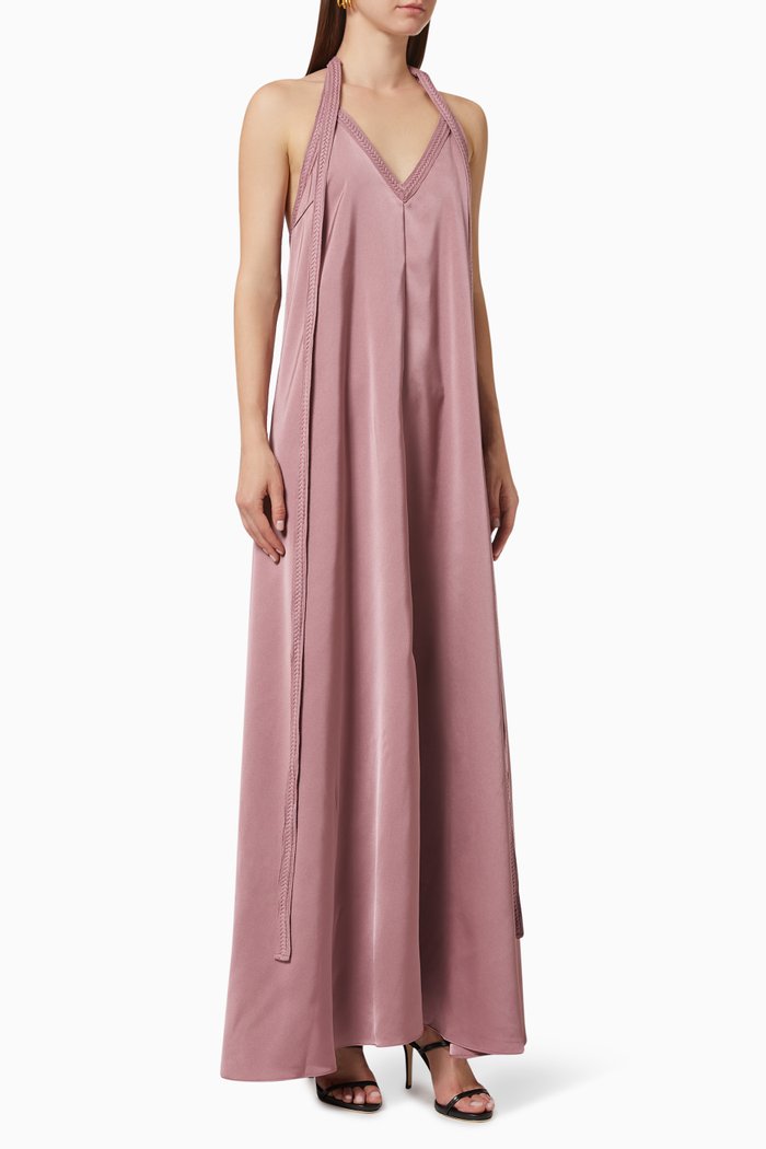 

Sana Maxi Dress in Satin, Purple