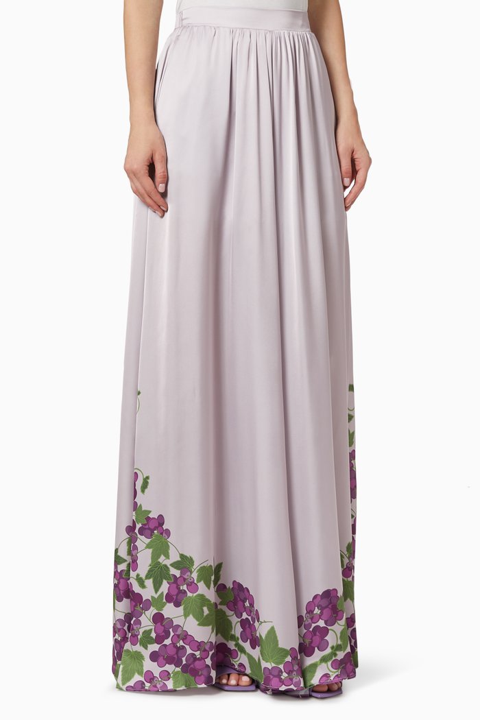 

Vine Wide Leg Flare Pants in Soft Satin, White