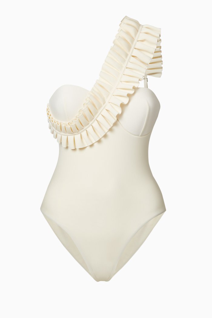 Nisi Swimsuit in Matte Nylon, Neutral