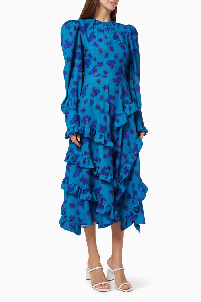 

Ulla Maxi Dress in Viscose, Blue