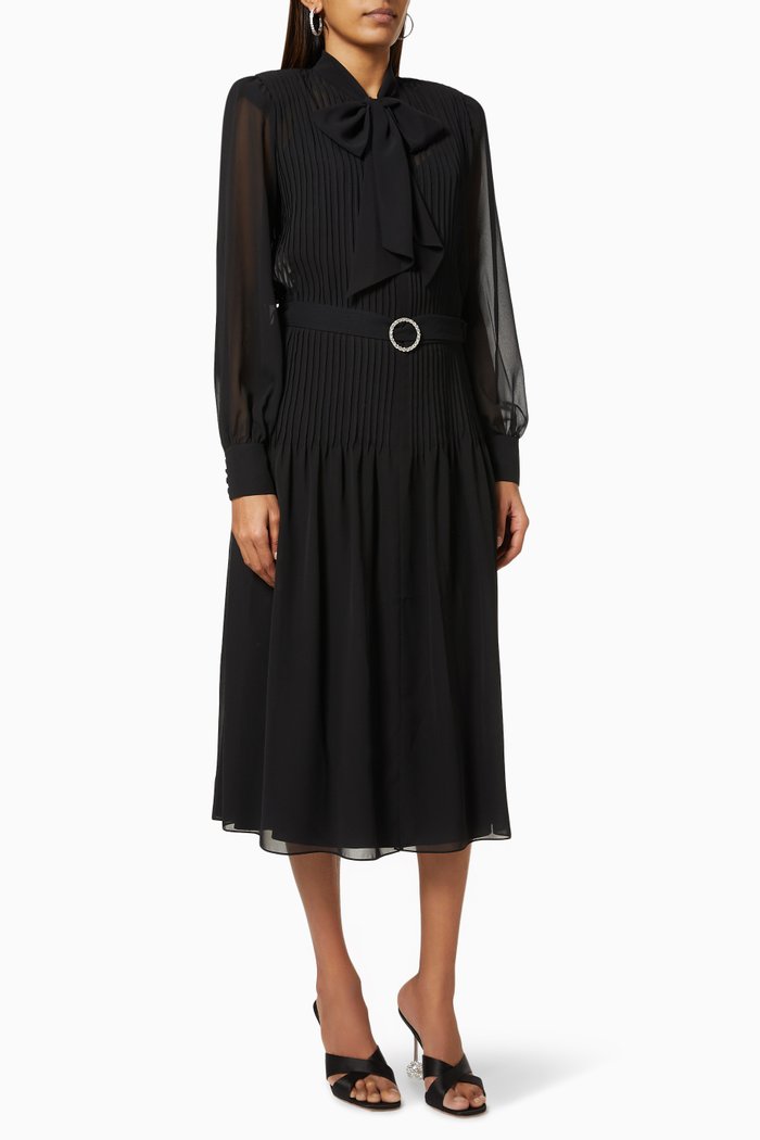 

Keslsey Maxi Dress in Chiffon, Black