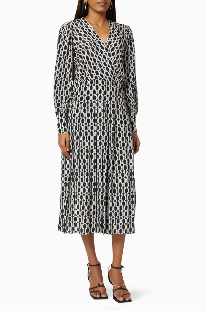 

Annie Midi Dress in Silk, Black