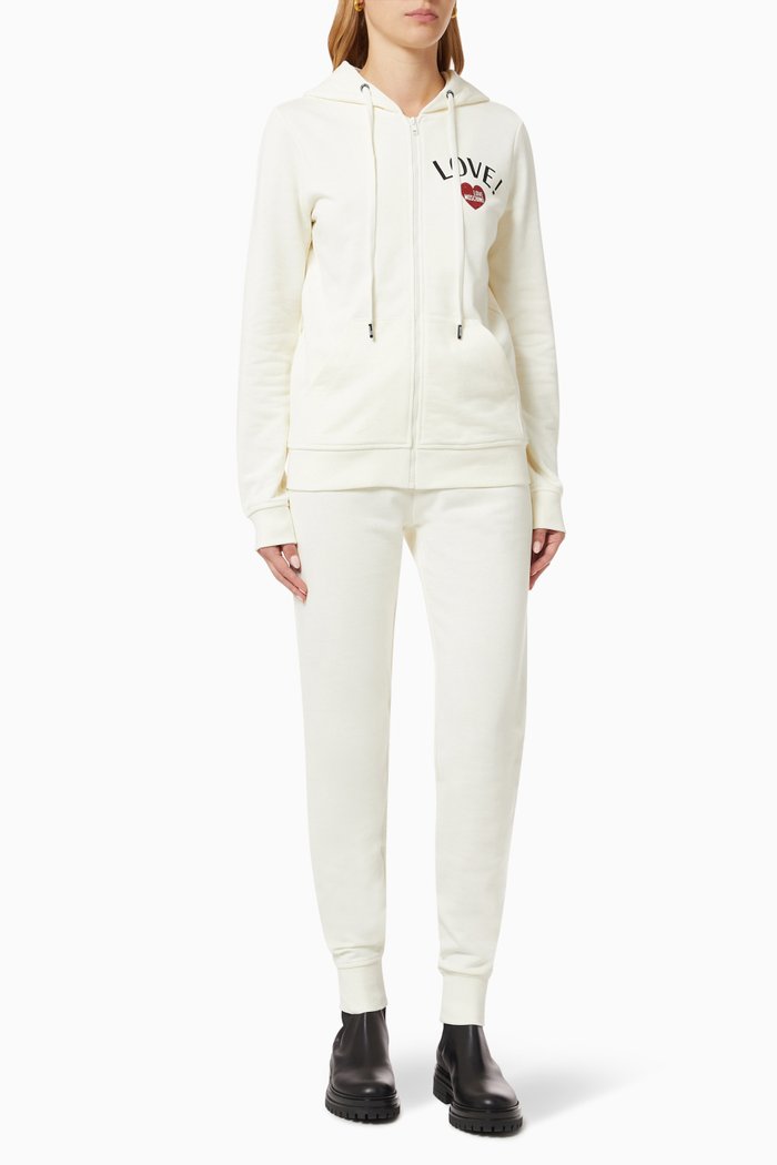 

St Love Tracksuit in Cotton Jersey, White