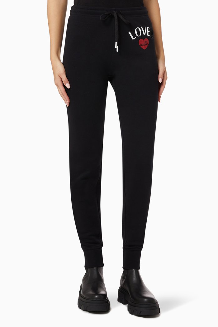 

Love Logo Sweatpants in Cotton, Black