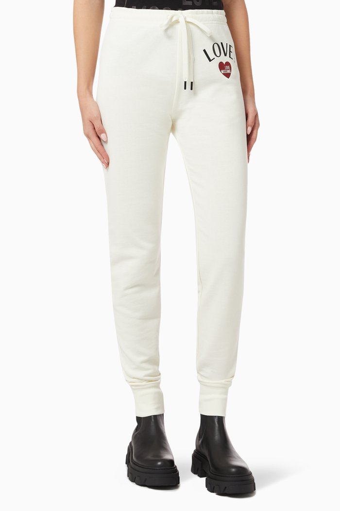 

Love Logo Sweatpants in Cotton, White