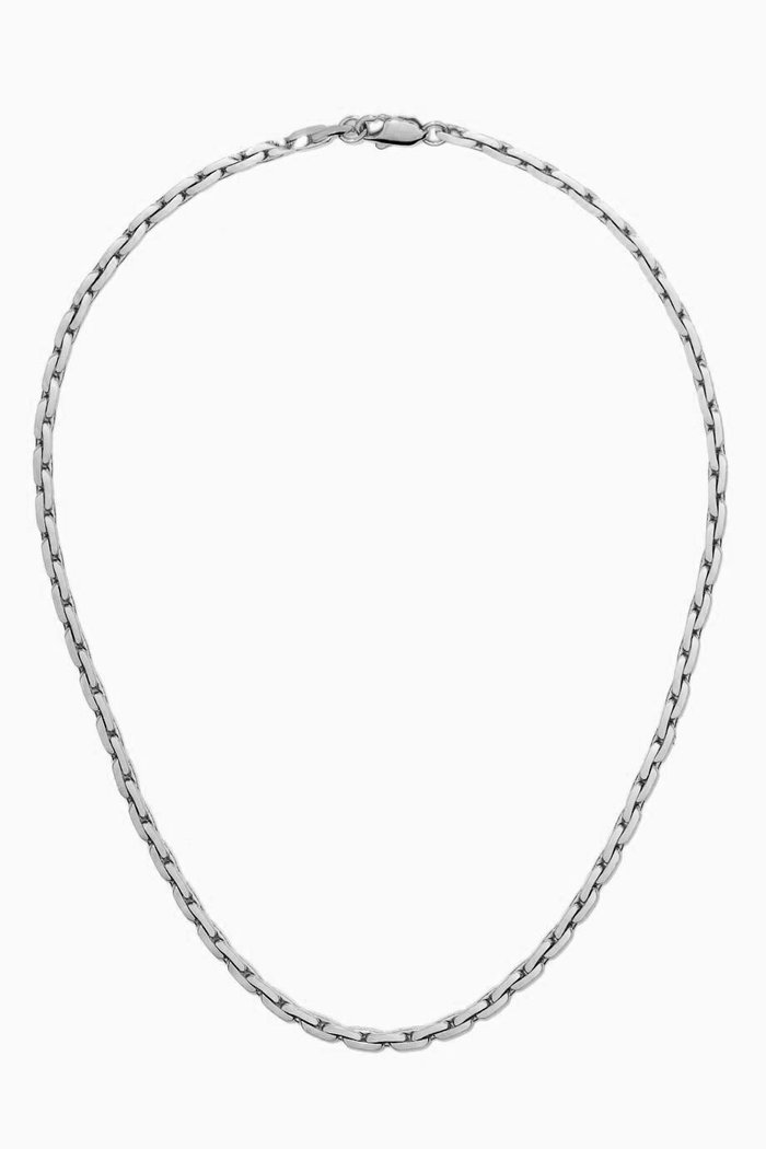 

Strada Chain Necklace in Platinum Plating, Silver