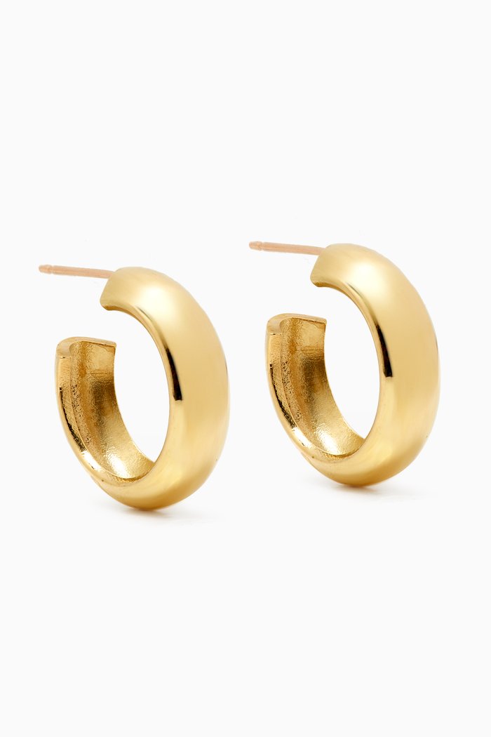 

Mini Cusp Hoop Earrings in 14kt Gold Plating