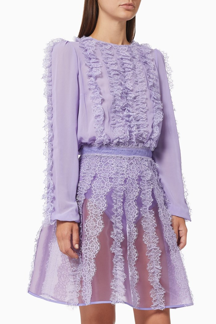 

Lace Dress in Georgette, Purple