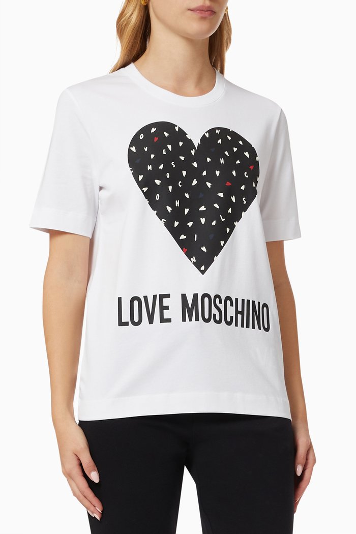 

Heart Logo T-shirt in Cotton, White