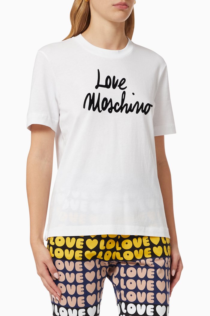 

Logo Print T-shirt in Cotton, White