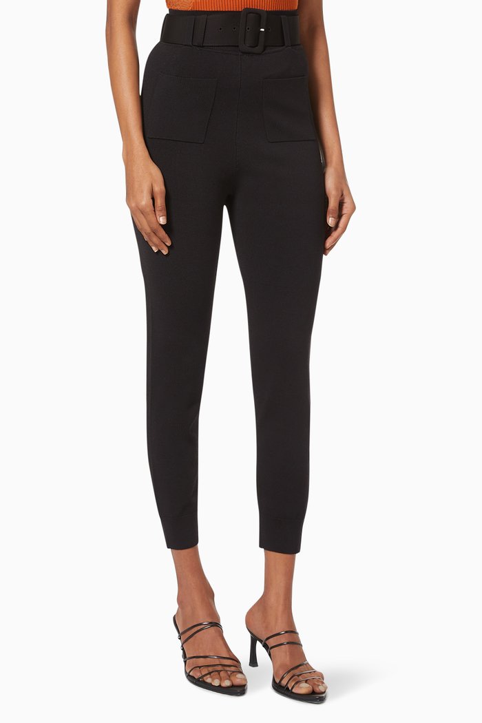 

Jogger Pants in Stretch Knit, Black