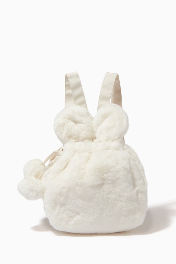 

Fluffy Bunny Backpack in Faux Fur, Neutral