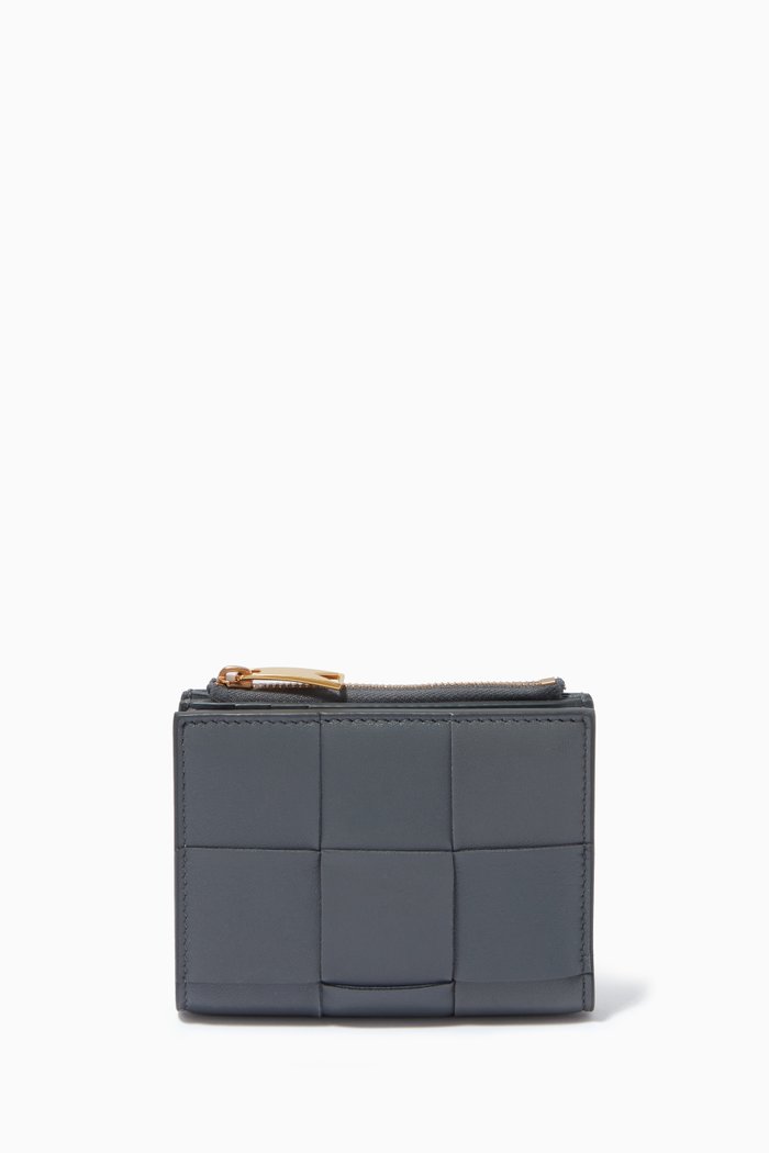 

Mini Wallet in Intrecciato Nappa, Grey