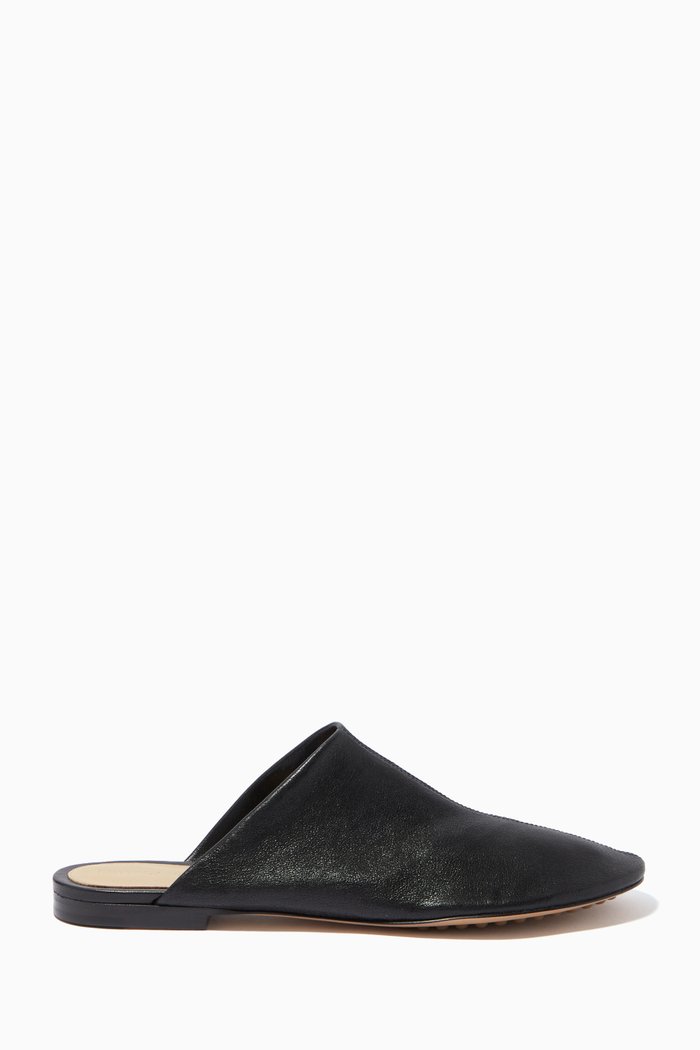 

Dot Sock Slippers in Stretch Nappa, Black