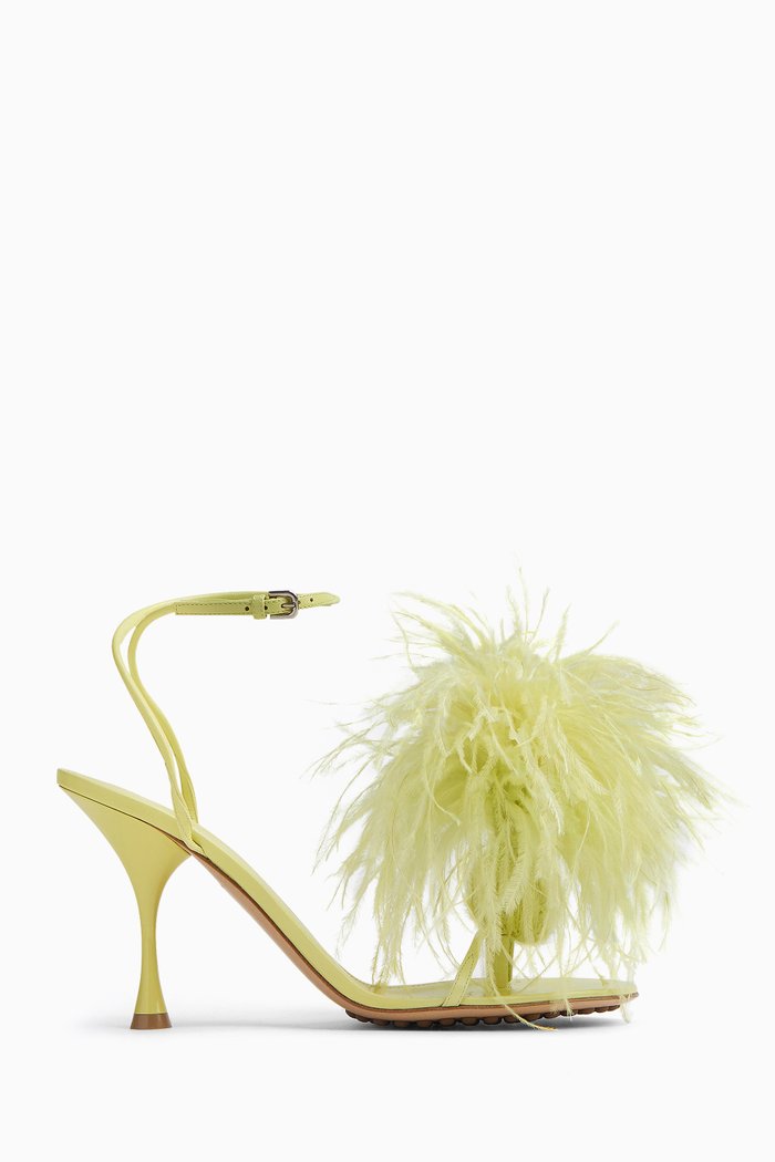 

Feather Dot Sandals in Nappa, Green