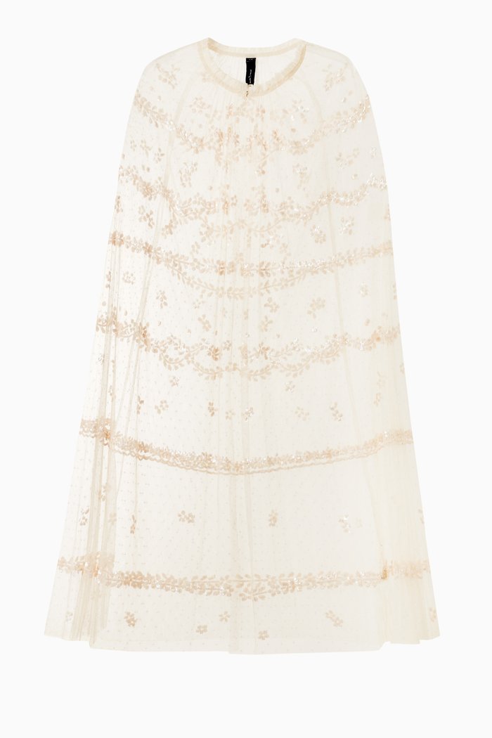 

Eve Sequin Midaxi Cape in Kisses Tulle, Pink