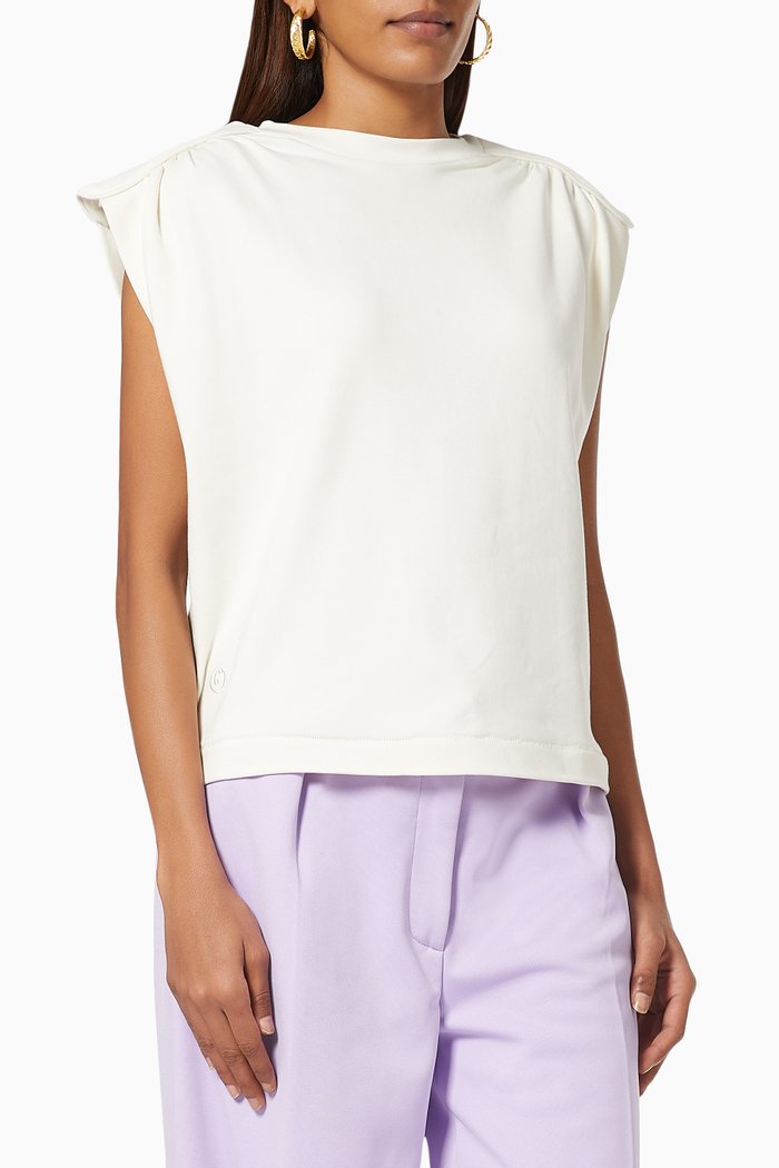Verona O-Neck Organic Cotton Top, Neutral