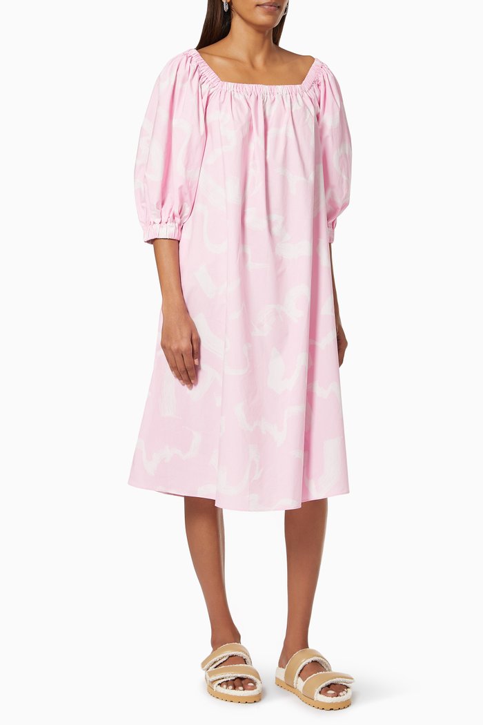 

Lea Dress in Organic Cotton, Pink