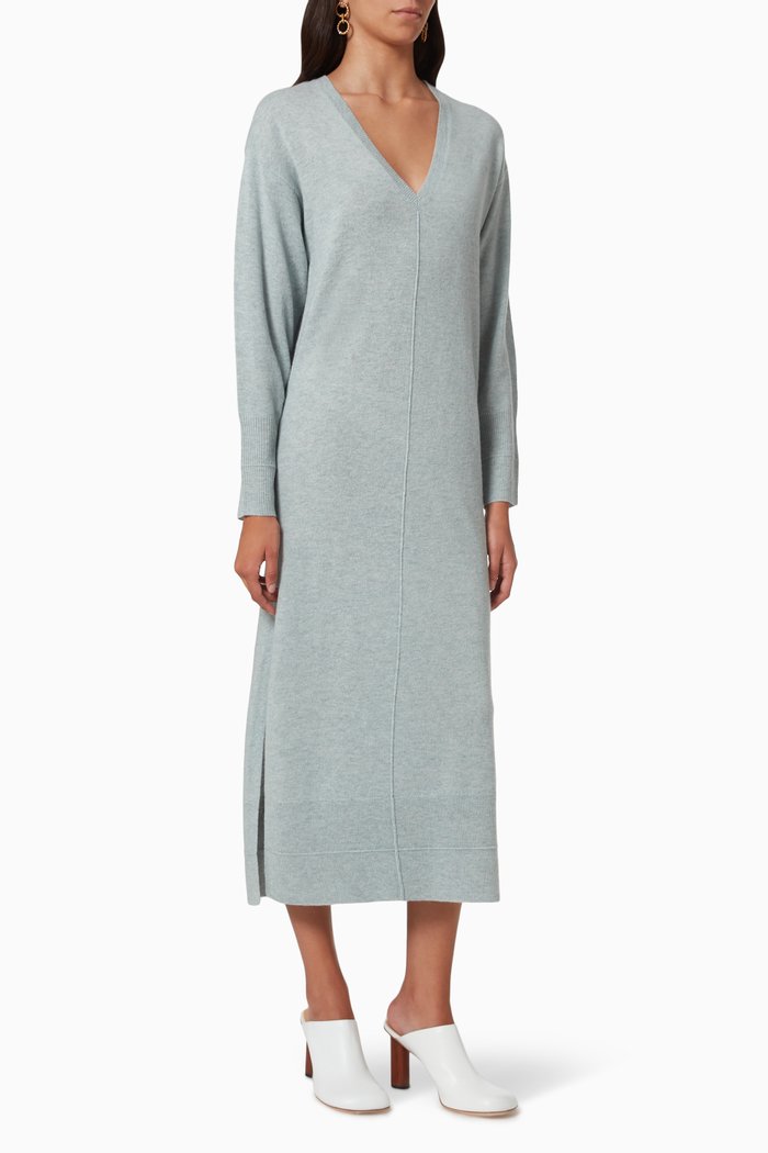

Nova Dress in Merino Wool Knit, Blue