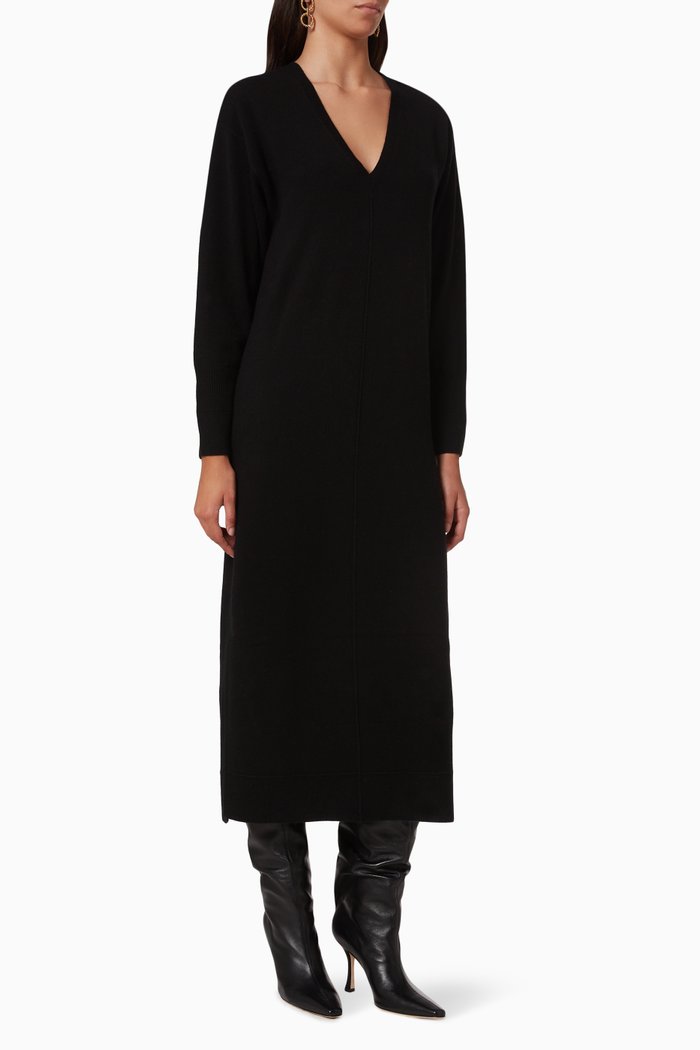 

Nova Dress in Merino Wool Knit, Black